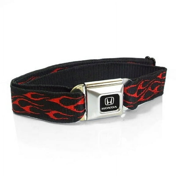 Honda Logo Seatbelt Buckle Red Flames Belt