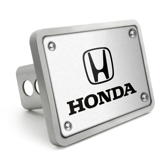 Honda Logo UV Graphic Brushed Billet Aluminum 2 inch Tow Hitch Cover