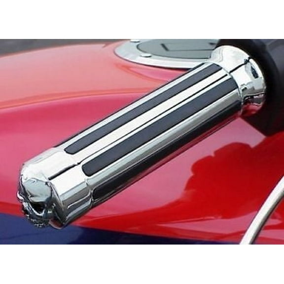 Honda Magna Sabre Shadow 600 750 Spirit 1100 VT 1300 VTX 1800 CHROME SKULL GRIPS