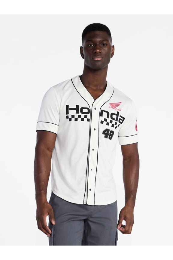 Men's and Big Men's Baseball Jersey, Sizes XS-3XL