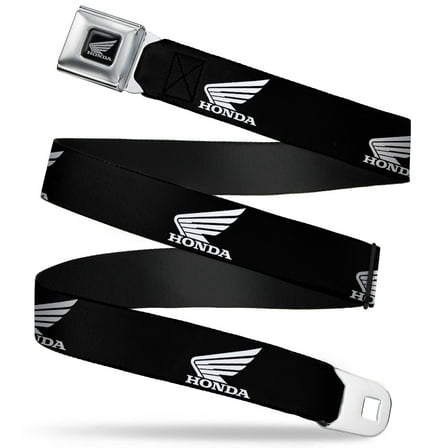 Honda Motorcycle Black Silver Honda Motorcycle Logo Black White Seatbelt Seatbelt Belt Standard