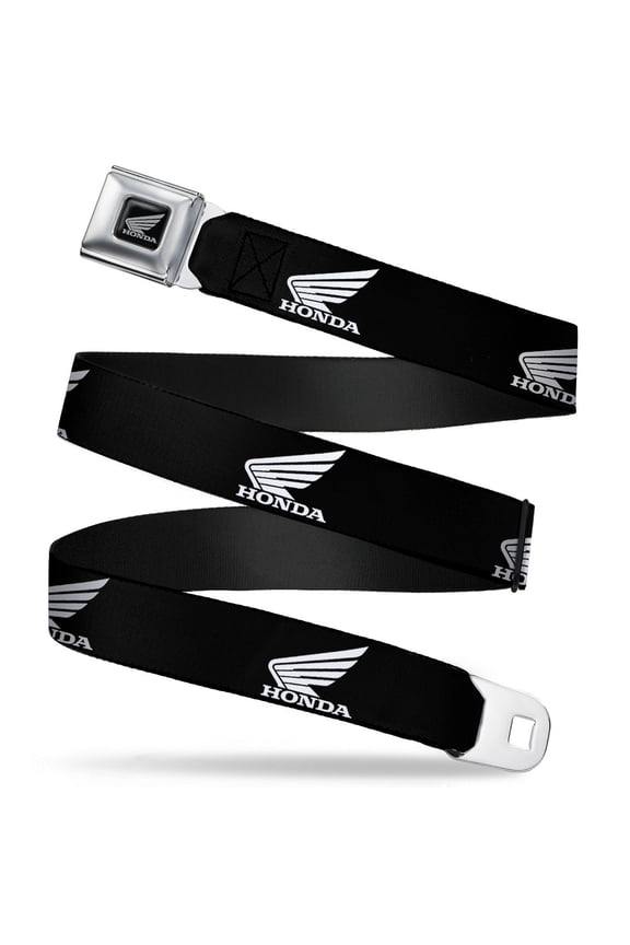 Honda Motorcycle Black Silver Honda Motorcycle Logo Black White Seatbelt Seatbelt Belt Standard