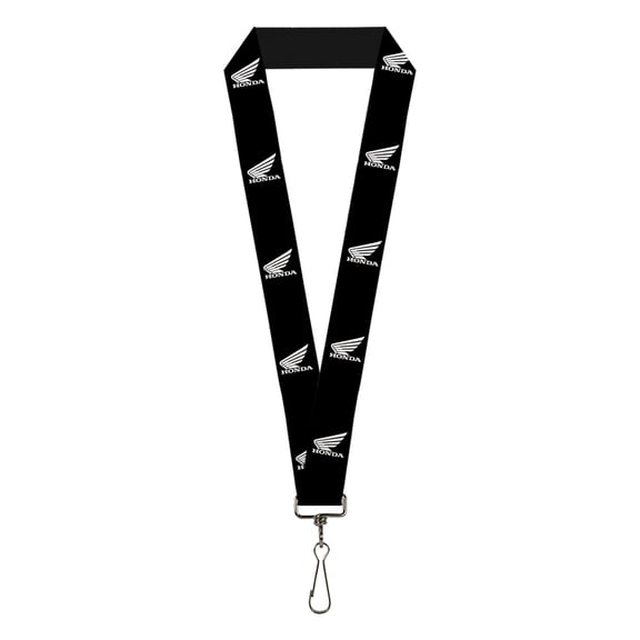 Honda Motorsports Lanyard, Honda Motorcycle Logo Black White, Elastic