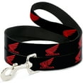thumbnail image 1 of Honda Motorsports Pet Leash, Dog Leash, Honda Motorcycle Logo Black Red, 6 Feet Long 1.5 Inch Wide, 1 of 4
