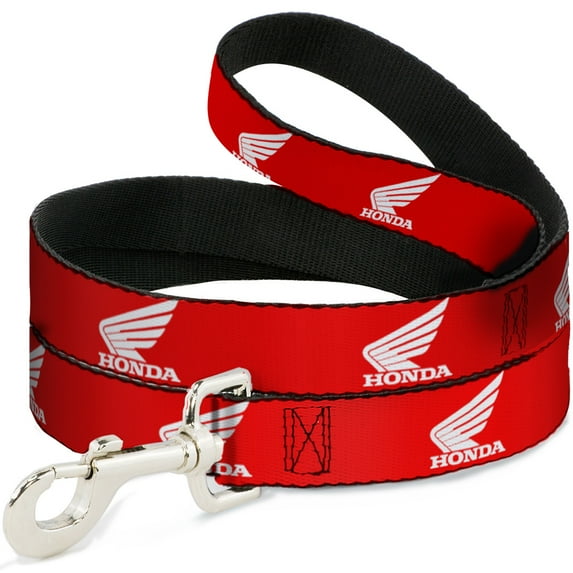 Honda Motorsports Pet Leash, Dog Leash, Honda Motorcycle Logo Red White, 6 Feet Long 1.5 Inch Wide