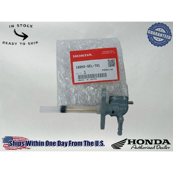 Honda OEM Authentic Gas Tank Fuel Cock Petcock Shut Off Valve 16950-GEL-701