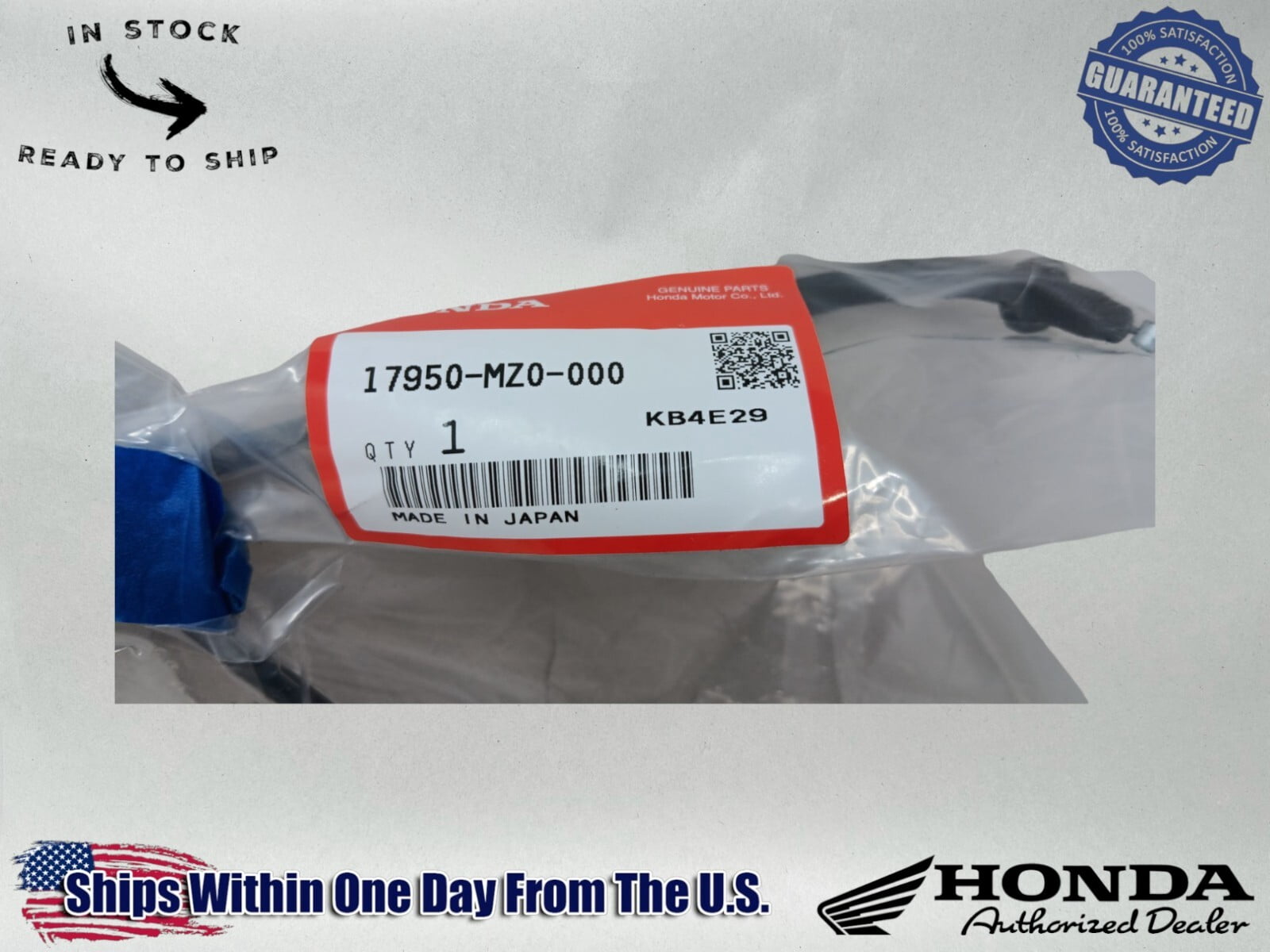 Honda OEM  Choke Cable Gl1500C  Starting Throttle Choke Cable  17950-MZ0-000