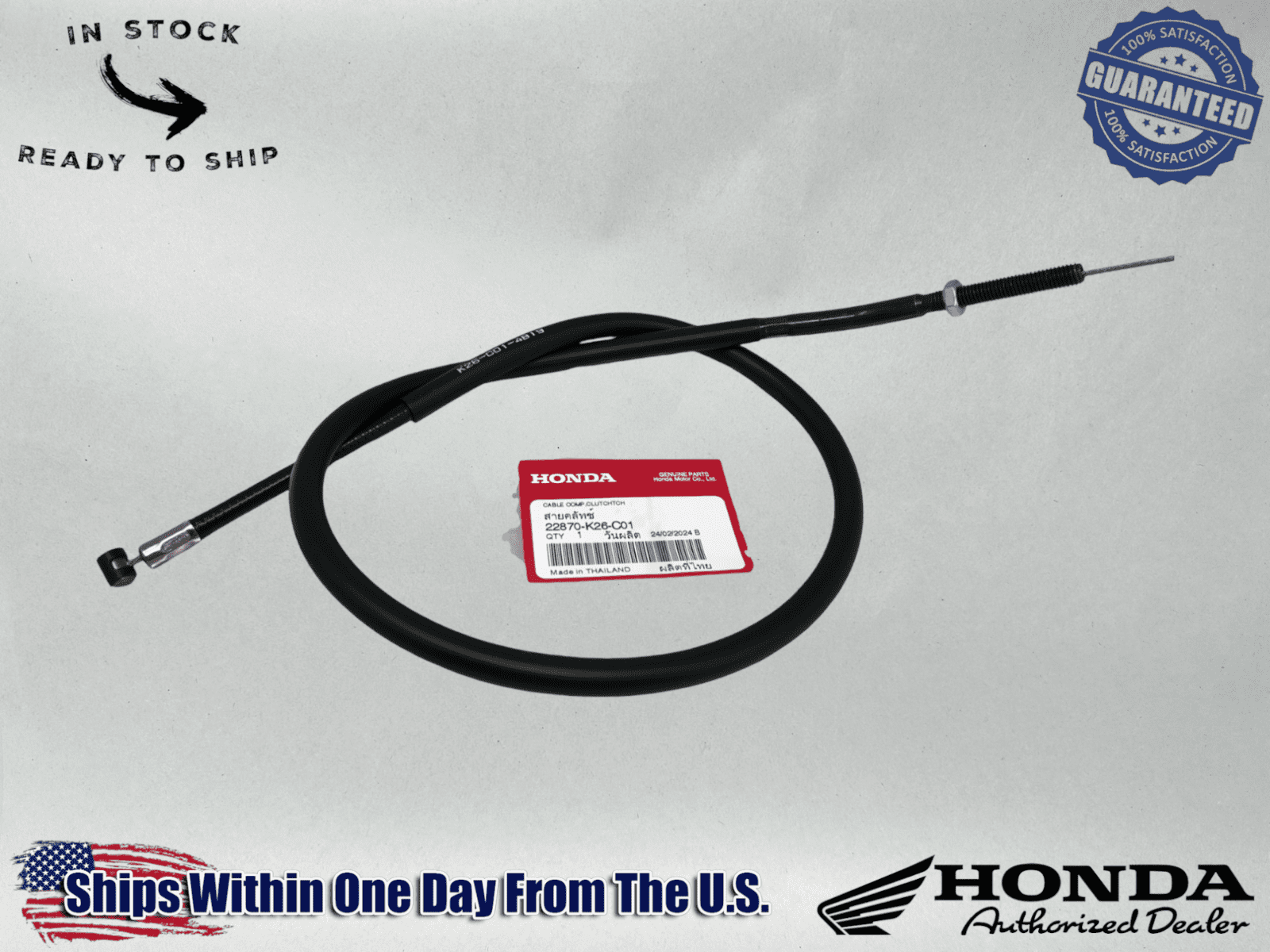 Honda OEM Clutch Control Cable GROM 125 2018-2020 201 22870-K26-C01