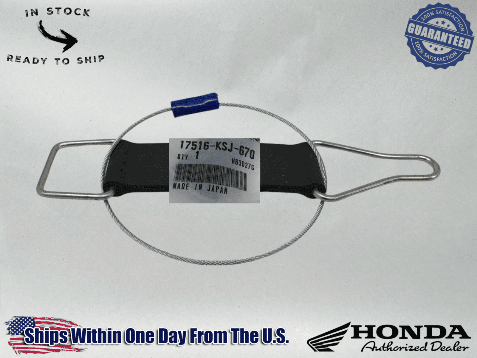 Honda OEM FUEL GAS TANK REAR STRAP BAND 17516-KSJ-670