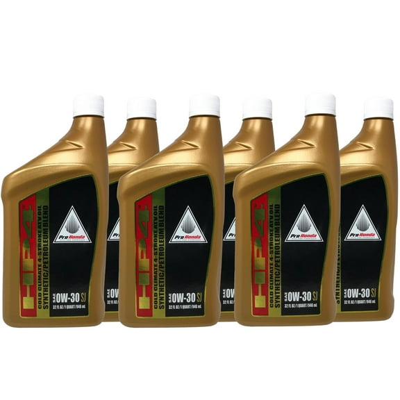 Honda OEM HP4 0W-30 Synthetic Blend Oil 08C35-A03W0M Cold Climate - 6 Pack