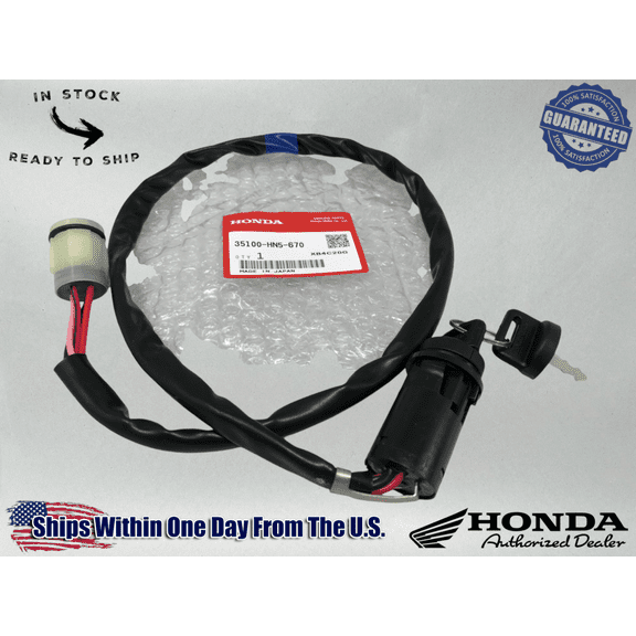 Honda OEM IGNITION SWITCH W/KEYS Fourtrax Rancher ES TRX 350 400 35100-HN5-670