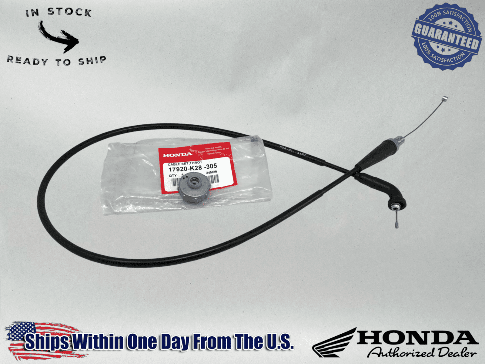 Honda OEM THROTTLE CABLE SET 14-18 CRF125F - 17920-K28-305