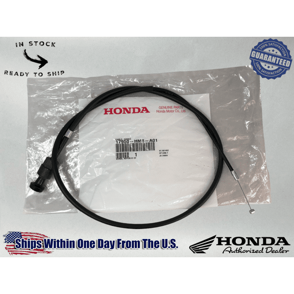 Honda OEM TRX250 TRX250EX Recon Sportrax Choke Cable 97-05 17950-HM8-A01
