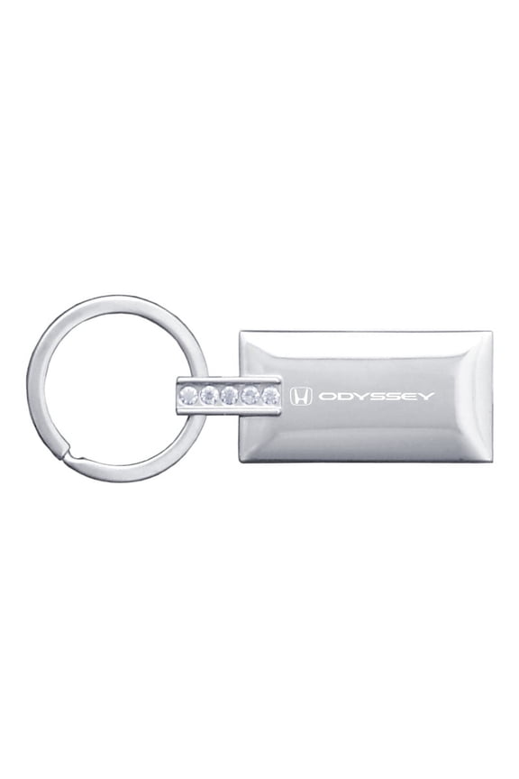 Honda Odyssey Jeweled Rectangular Key Ring (Silver)
