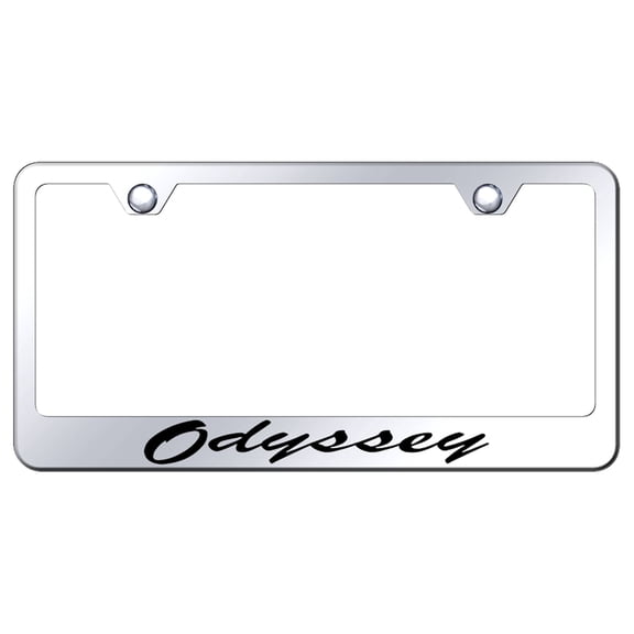 Honda Odyssey Laser Etched Script Stainless Steel License Plate Frame (Chrome)