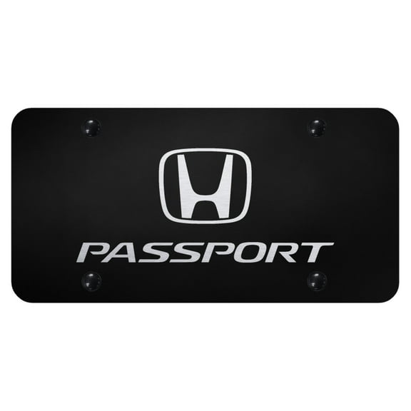 Honda Passport Laser Etched Logo License Plate (Black)