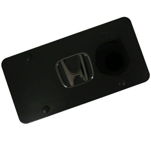 Honda Pearl Logo License Plate (Black)