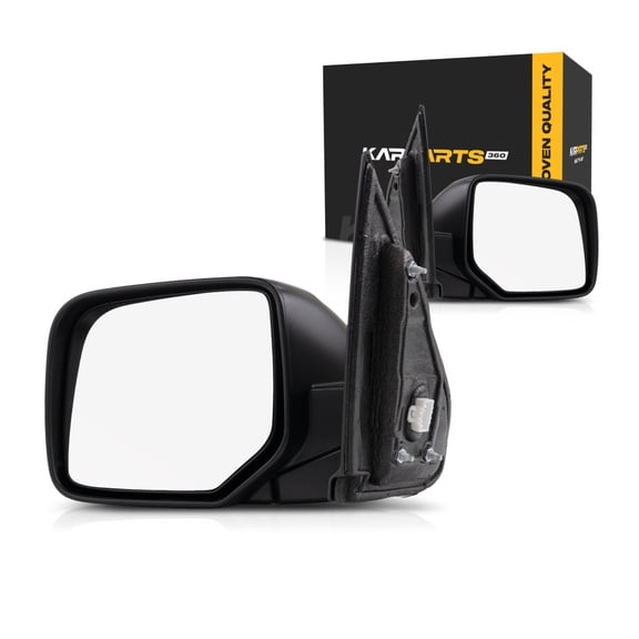 For Honda Pilot 2009 2010 2011 Door Mirror Driver and Passenger Side | Pair | Power | Heated | Textured Black | Replacement For 76258SZAA11ZA | HO1320248