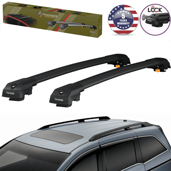 Honda Pilot 2023 Black Aluminium Roof RackS Cross Bars Lockable Cargo Carrier Bars
