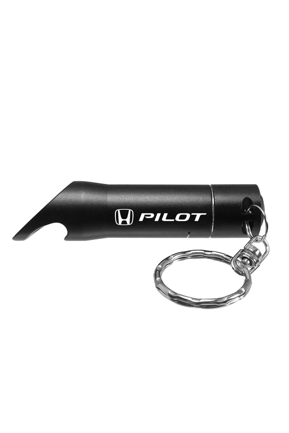 Honda Pilot Black LED Flashlight Bottle Opener Key Chain