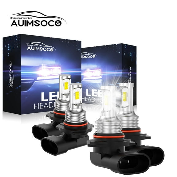 For Honda Prelude 1992-1996, LED Headlight 9005 9006 Bulbs Kit, 6000K Cool White 4000LM Super Bright Power Lamps, Canbus Ready, Error Free, Easy Installation, Plug-N-Play Halogen Replacement