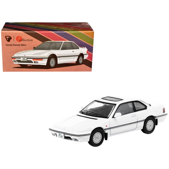 Honda Prelude (BA4) RHD (Right Hand Drive) White "J Collection" Series 1/64 Diecast Model by Tarmac Works