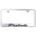 thumbnail image 1 of Honda Prelude Laser Etched Script Stainless Steel License Plate Frame (Chrome), 1 of 3