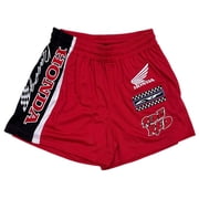 Honda Racing Men's Sport Mesh Red Shorts by Urban Outfitters Medium, Red
