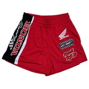Honda Racing Mens Sport Mesh Red Shorts by Urban Outfitters Small, Red