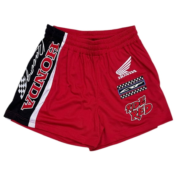 Honda Racing Men's Sport Mesh Red Shorts by Urban Outfitters (Small, Red)