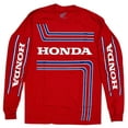 thumbnail image 1 of Honda Racing Men's T-Shirt No Lanes Long Sleeve Crewneck Tee (X-Large, Red), 1 of 4
