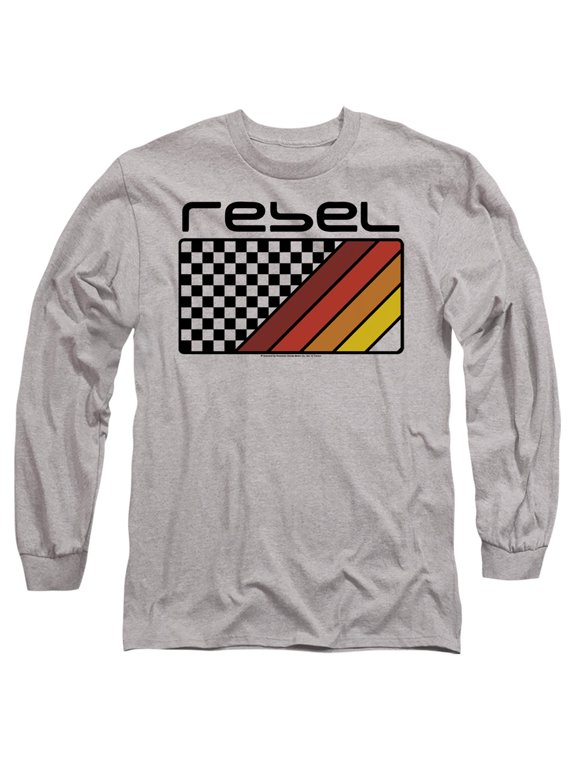 Honda Rebel Checkers and Stripes Unisex Adult Long-Sleeve T Shirt, Rebel Checkers and Stripes, Small