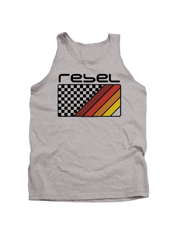 Honda Rebel Checkers and Stripes Unisex Adult Tank Top, Rebel Checkers and Stripes, Small