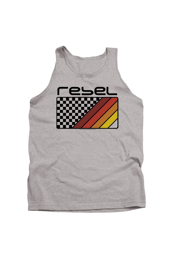 Honda Rebel Checkers and Stripes Unisex Adult Tank Top, Rebel Checkers and Stripes, Small
