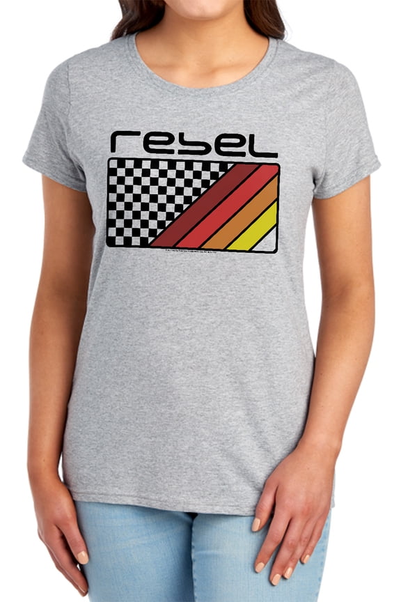 Honda Rebel Checkers and Stripes Women's T Shirt, Rebel Checkers and Stripes, Large