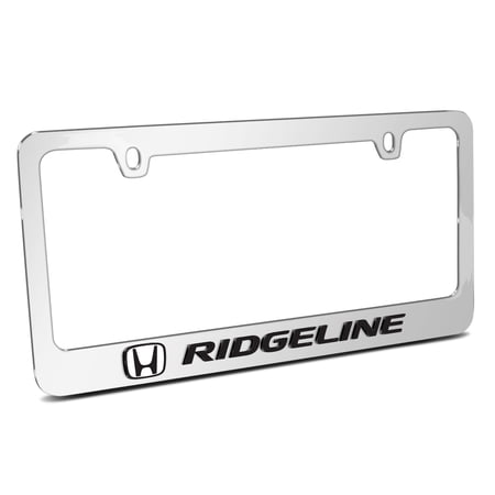 Honda Ridgeline 3D Embossed Letters on Mirror Chrome Metal License Plate Frame