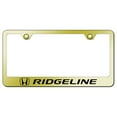 thumbnail image 1 of Honda Ridgeline Laser Etched Logo Stainless Steel License Plate Frame (Gold), 1 of 3
