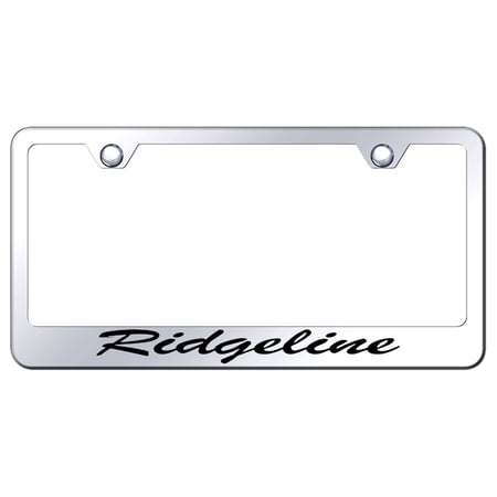 Honda Ridgeline Laser Etched Script Stainless Steel License Plate Frame (Chrome)