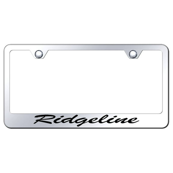 Honda Ridgeline Laser Etched Script Stainless Steel License Plate Frame (Chrome)