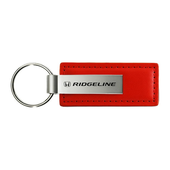Honda Ridgeline Rectangular Leather Key chain (Red)