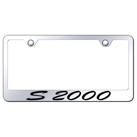 Honda S2000 Laser Etched Script Stainless Steel License Plate Frame (Chrome)