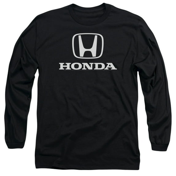 Honda Standard Logo Long Sleeve Adult 18/1 T-Shirt Black