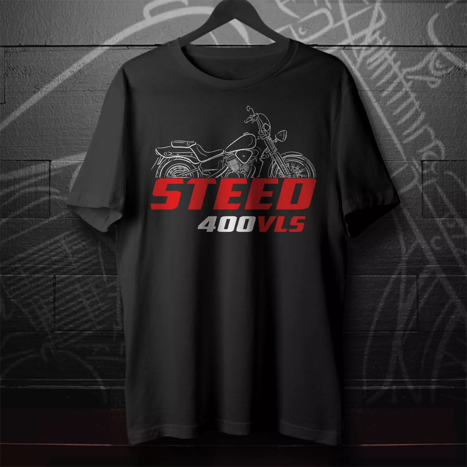 Honda Steed 400 VLS 1998 - Motorcycle T-Shirt for Riders - Walmart.com
