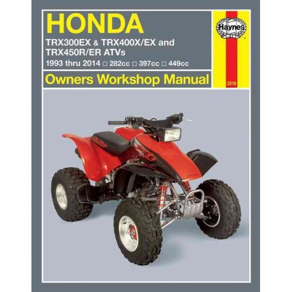 Pre-Owned Honda TRX300EX (93-14), TRX400EX (99-14), TRX400X (09-14), TRX450R (04-14) & TRX450ER (06-14) ATV Haynes Repair Manual ^