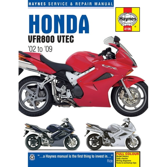 Honda VFR800 VTEC 782cc (02-09) Haynes Repair Manual ^