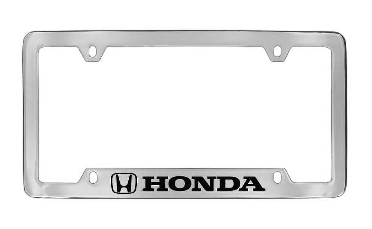 Honda Workmark Chrome Plated Zinc Bottom Engraved License Plate Frame Holder