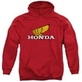 thumbnail image 1 of Honda Yellow Wing Logo Adult Pullover Hoodie Sweatshirt Red, 1 of 2