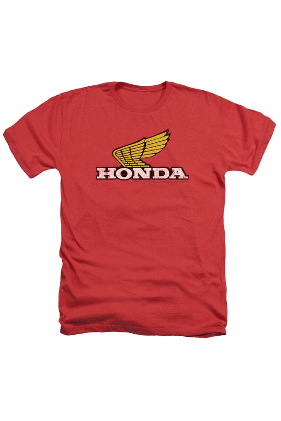 Honda - Yellow Wing Logo - Heather Short Sleeve Shirt - X-Large