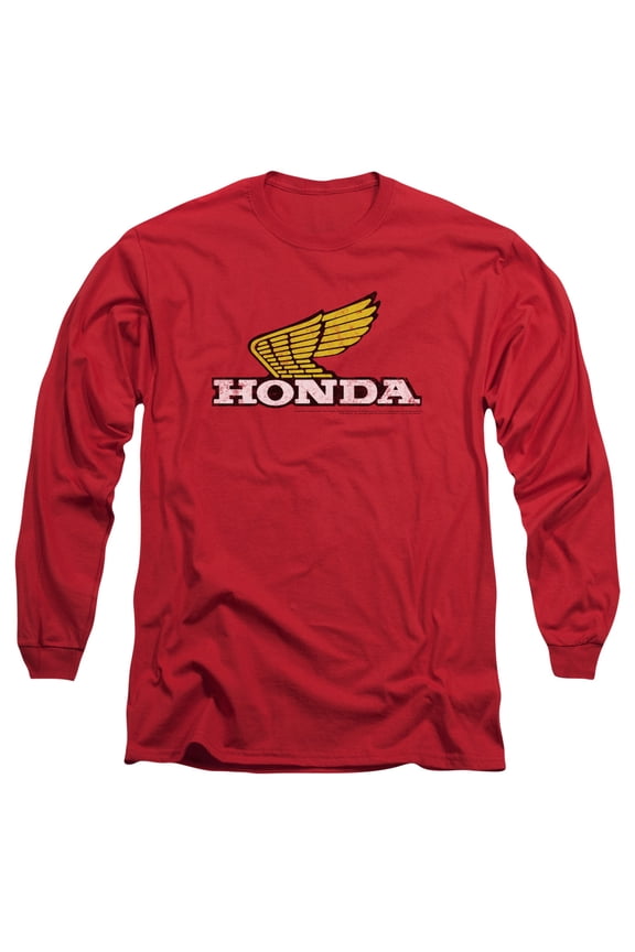 Honda - Yellow Wing Logo - Long Sleeve Shirt - Large