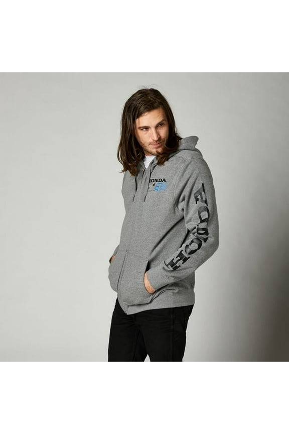 Honda Zip Fleece HTR Graph Men's Jacket Size Medium Comfortable Outerwear